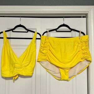Yellow puls size bikini